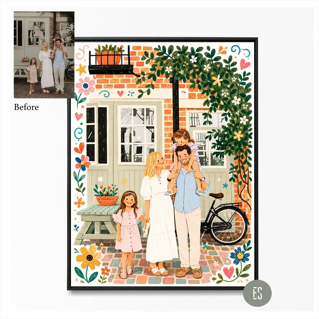 Custom Hand-Drawn Portrait — 3-Portrait Bundle