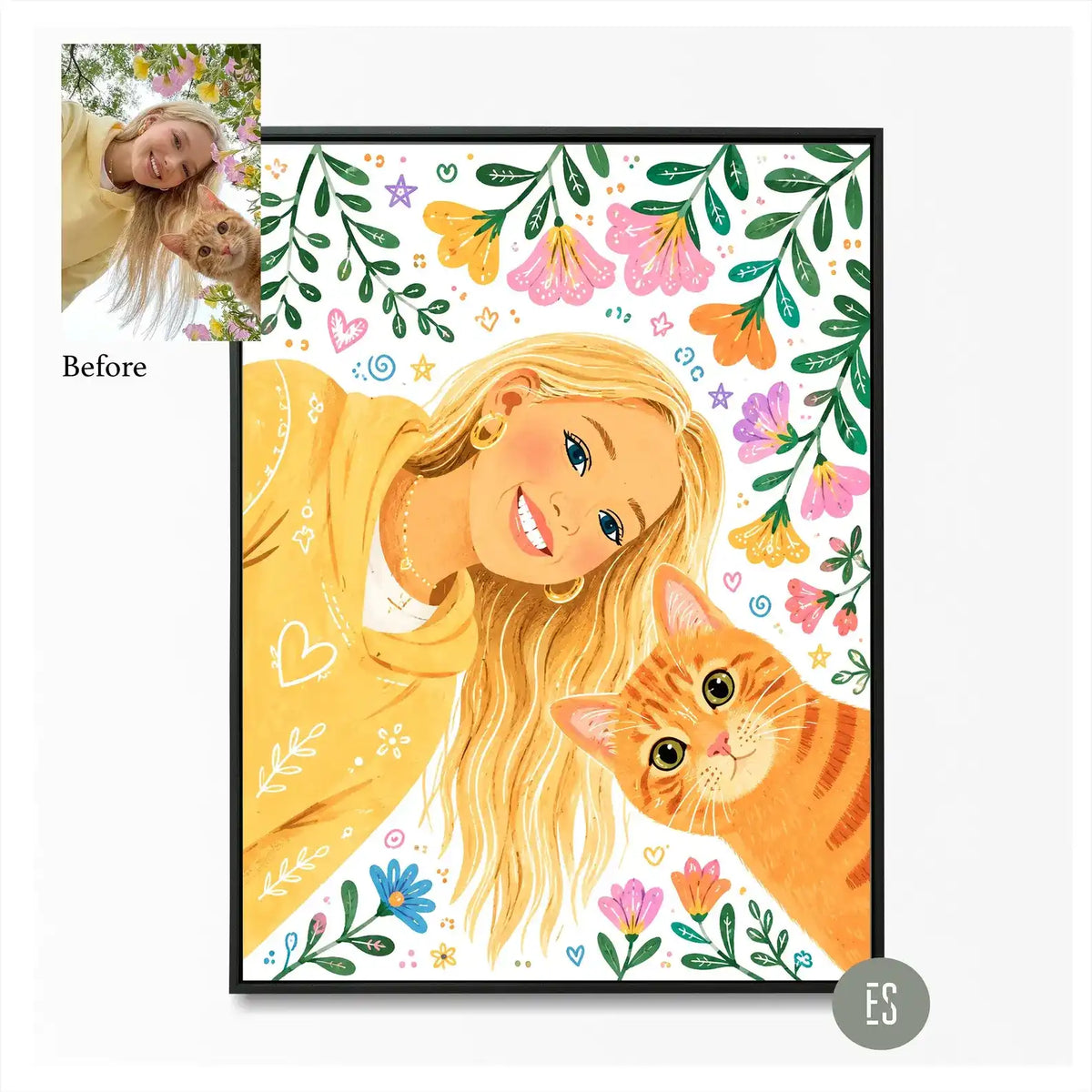 Custom Hand-Drawn Portrait — 3-Portrait Bundle