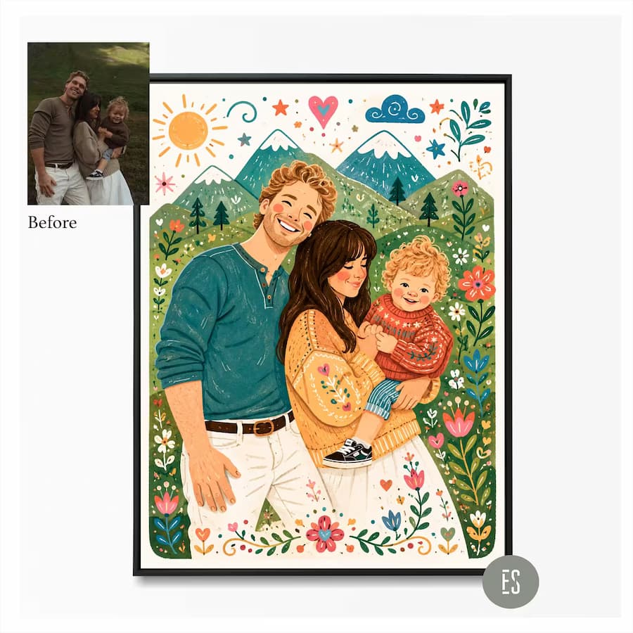 Custom Hand-Drawn Portrait — 3-Portrait Bundle