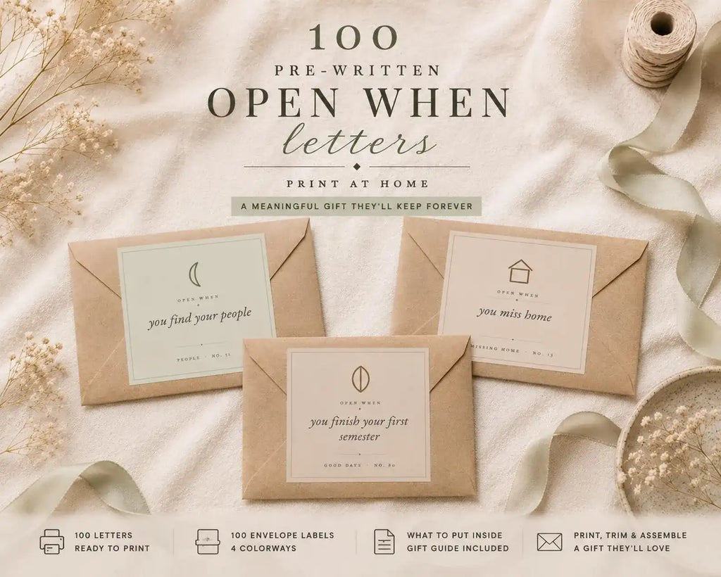 Open When Letters — The Complete College Send-Off Kit