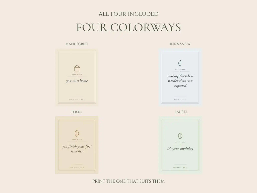 Open When Letters — The Complete College Send-Off Kit